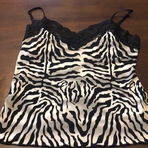 Leopard and lace camisole